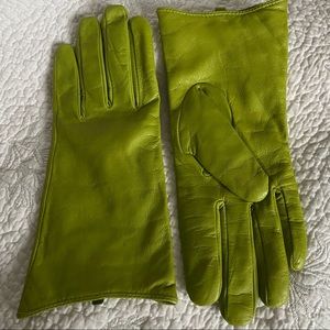 Chartreuse Leather Gloves 💞